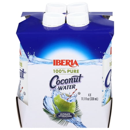 Iberia 100% Pure Coconut Water 4 - 11.1 fl oz Packs