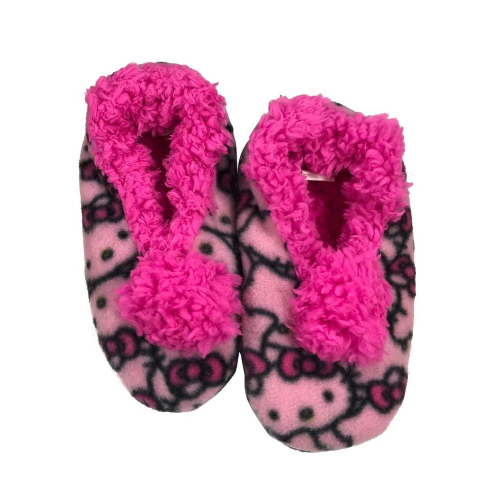 Hello Kitty Girls Print Slipper Socks, Pink, 13/1 - Walmart.com ...