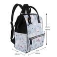 thumbnail image 2 of Fuzoiu Blue Butterfly Print Diaper Bag Backpack,Baby Essentials Travel Tote,Multi function Waterproof Diaper Bag, Travel Essentials Baby Bag - Unisex, 2 of 6