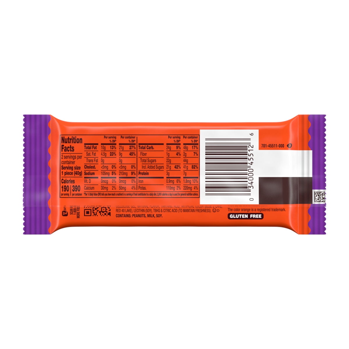REESE'S Big Cup PB&J Grape Milk Chocolate King Size Peanut Butter Cups Candy Pack, 2.8 oz