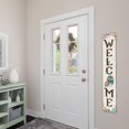 thumbnail image 5 of My Word! Welcome Owl Floral Porch Board Welcome Sign & Porch Leaner for Front Porch Deck Patio or Wall - Indoor Outdoor Farmhouse Rustic Vertical Home Decor 8"x46.5", 5 of 5
