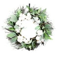 thumbnail image 1 of Farmhouse Window Frame Wall Decor Rustic Wooden Pane Wall Art Hanging Window Frames Front Door Welcome Sign Simulation Wreath Decoration For Home, 1 of 8
