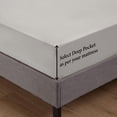 thumbnail image 4 of 4-Piece Twin Sleeper Sofa Sheet Set, 100% Egyptian Cotton, 600 Thread Count, Fits 5" Deep Pull-Out Couch Mattress (36" x 72") - Silver Grey Solid, 4 of 5