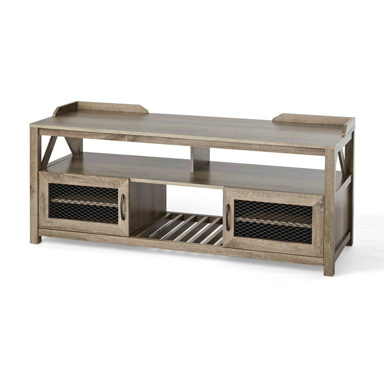 Mainstays aston mills rustic farmhouse tv stand deals