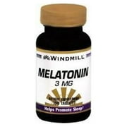 4 Pack Windmill Vitamin Source Melatonin 3mg Dietary Supplement 30 Capsules Each