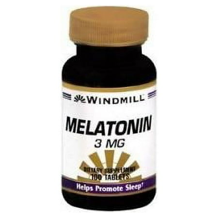4 Pack Windmill Vitamin Source Melatonin 3mg Dietary Supplement 30 Capsules Each