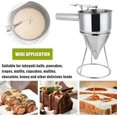 thumbnail image 4 of 21oz Stainless Steel Pancake Batter Dispenser - 304 Food Grade Funnels with Handle & Stand Rack - Perfect for Takoyaki, Pancakes, Cupcakes or Other Ba, 4 of 4