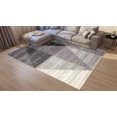 thumbnail image 5 of Erbanica 8'x10' Moderne Gris Clair Blanc Tapis Doux Geometric, 5 of 5