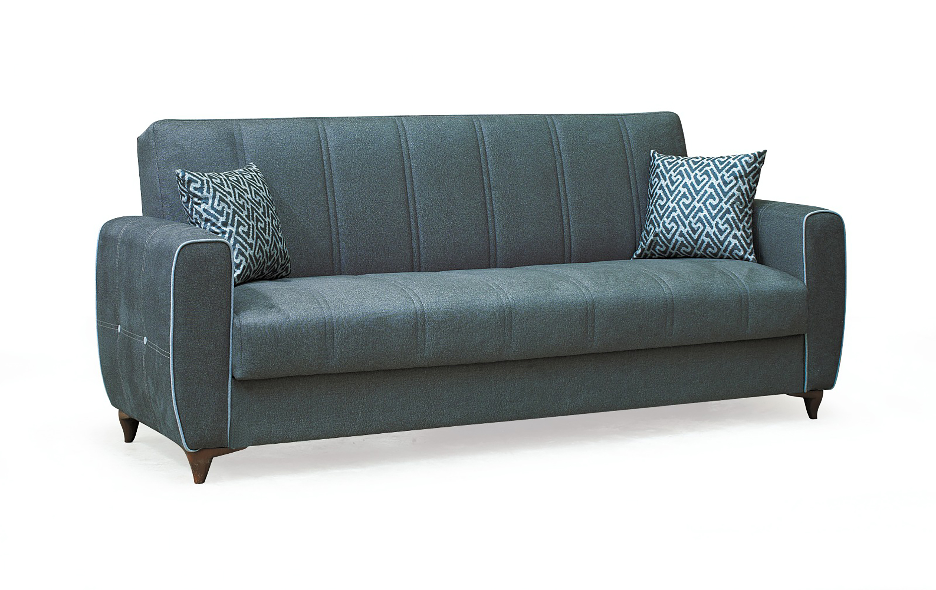 Ottomanson Hades Convertible Sofa Bed with Storage 75", Gray