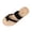 stag126-Black, variant on Strappy Slippers for Women Walking Beach Flats Soft Sole Flip Flops Clip Toe Wide Width Versatile Casual Shoes Black 7.5