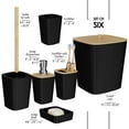 thumbnail image 2 of 6 PCS Bathroom Accessory Set, Includes Toilet Brush Trash Can Soap Dispenser, Sturdy Durable Modern Minimalist Design For Daily Use, 2 of 6