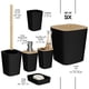thumbnail image 2 of Set de baño Clara Clark negro de 6 piezas con escobilla de inodoro y bote de basura, 2 of 6