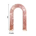 thumbnail image 4 of BalsaCircle 8 feet Rose Gold Payette Sequin Double Sided Open Arch Fitted Backdrop Stand Cover Party Events Decorations, 4 of 8