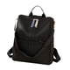thumbnail image 2 of Mochila escolar pequeña, estilo retro, utilitaria, resistente al agua, compacta, moderna. Negro, 2 of 9