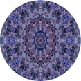 thumbnail image 1 of Ahgly Company Indoor Round Patterned Medium Slate Blue Area Rugs, 7' Round, 1 of 6