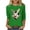 Green, variant on Cavosen Happy Easter Women's 3/4 Sleeve Tops and Blouses Summer Bunny Print Pullover Blouse Crewneck Holiday Shirts Vacation Festival T Shirts Loose Dressy Stylish Tees Black L