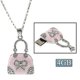 thumbnail image 1 of Rosa bolso en forma de diamante collar de joyería disco flash USB (4gb) Afortunado Sencillez, 1 of 3