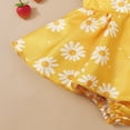 thumbnail image 5 of 3t Mikrdoo Baby Girl Clothes 3-4Y Daisy Print Flying Sleeve Roma Dress + Hairband 2PCS Baby Girl Summer Set, 5 of 7