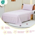 thumbnail image 3 of Viviland Cherry Bow Print Twin Bed Set, Soft Pink Microfiber Style for Girls & Toddlers, 3 of 7