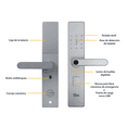 thumbnail image 4 of Cerradura Digital Inteligente Bluetooth Plata, 4 of 7