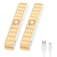 thumbnail image 1 of yingyy 2pcs 3 Row 30LED PIR Sensor USB Charging Night Light Lamp Closet Cabinet Night Light, 1 of 1