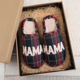 thumbnail image 3 of Popular Thanksgiving Gift Scottish Plaid Cotton Slippers Women's Home Winter Wool Slippers, 3 of 7