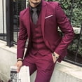 thumbnail image 5 of Traje de hombre de tres piezas, traje ajustado, traje informal, vestido formal de negocios, vestido de novia, traje de padrino, 5 of 5