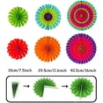 thumbnail image 2 of Rainbow Fiesta Party Decorations 20 Pcs Pom Poms Flowers Hanging Paper Fans Triangle Bunting Flags Polka Dot Garlands String for Birthday Parties Wedding Fiesta Mexican Party Decor, 2 of 6
