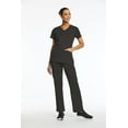 thumbnail image 3 of Elements Women's EL9945 Mock Wrap Scrub Top and Half-Elastic Waistband Scrub Pant Set Pewter X-Large, 3 of 3