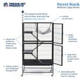 thumbnail image 3 of Prevue Pet Products Ferret Stack Two Story Ferret Home with Portable Stand, Escape Proof Lock, Hammock, Ramps, Expandable Add-On Cage Stacking System, 3 of 9