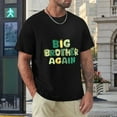 thumbnail image 4 of Big Brother Again Groovy Men's Cotton Short Sleeve HD Print Tee for Casual T-Shirt Crew Neck Top Black S, 4 of 7