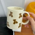 thumbnail image 2 of Cute Retro Cartoon Bear Mug Ceramic Coffee Cup Water Cup 350ml/12oz Fun Novelty Gift Suitable for Women and Girls, 2 of 5
