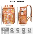 thumbnail image 3 of Travel Cooler Bag - Pioneer Flower Floral Print Pattern Camping Beer Cooler Backpack with Bottle Opener- Waterproof Insulated Picnic Backpacks - Cooler Bag for Beach, 3 of 6