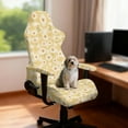 thumbnail image 3 of Xoenoiee Yellow Daisy Grid Pattern Gaming Chair Covers with Armrest Cover, Stretch Washable Computer Gaming Chair Slipcovers for Armchair, Swivel, Computer Boss Chair, 3 of 7