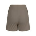 thumbnail image 3 of Chbgutlmr Ribbed Shorts for Women Elastic Waisted Loose Comfy Loungewear Summer Casual Shorts with Pockets, 3 of 7