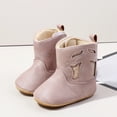 thumbnail image 2 of MEZZALL Leather Western Boots Cowboy Bootie Soft Sole Nonslip Crib Shoes For Baby Toddler Girls Boys Holiday Footwear, 2 of 8