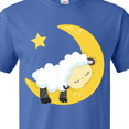 thumbnail image 4 of Inktastic Cute Sheep Sleeping On The Moon, White Sheep, Star T-Shirt, 4 of 5