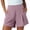 Pink, variant on Omexry Jean Shorts Womens High Waisted Women's Solid High Waisted Pleated Shorts - Wide Leg Casual Shorts with Pockets Black S