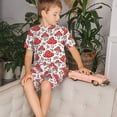thumbnail image 4 of Fotbe Amanita Red Mushroom Pijama Estampada de 2 Piezas para Niños – Ropa de Dormir de Manga Corta Cómoda para Niños y Niñas, Camiseta y Shorts de Algodón-Large, 4 of 6
