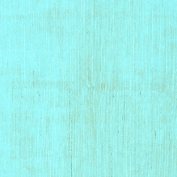 Ahgly Company Indoor Square Solid Light Blue Modern Area Rugs, 4' Square