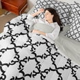 thumbnail image 4 of Manfei White Black 7-Piece Twin Bedding Sets,Modern Geometric Art Bedding Comforter Set,Boho bohemian Flower Sheet Sets For Adults,Microfiber Bedroom Decor Reversible, 4 of 8
