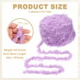 thumbnail image 2 of Uxcell Fur Yarn, Soft Plush Fluffy Chunky Polyester Faux Fur Eyelash Yarn for Crocheting Hand Knitting Blanket Hats Crochet Grape Purple, 2 of 5