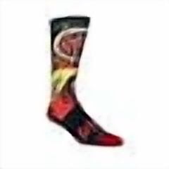 PERRI'S SOCKS - Black & Red - Slayer Officially Licensed - Cushioned Dye Sublimation Rock & Roll Music Socks for Men and Women, Funny Music, Soft, Breathable, Metal Band