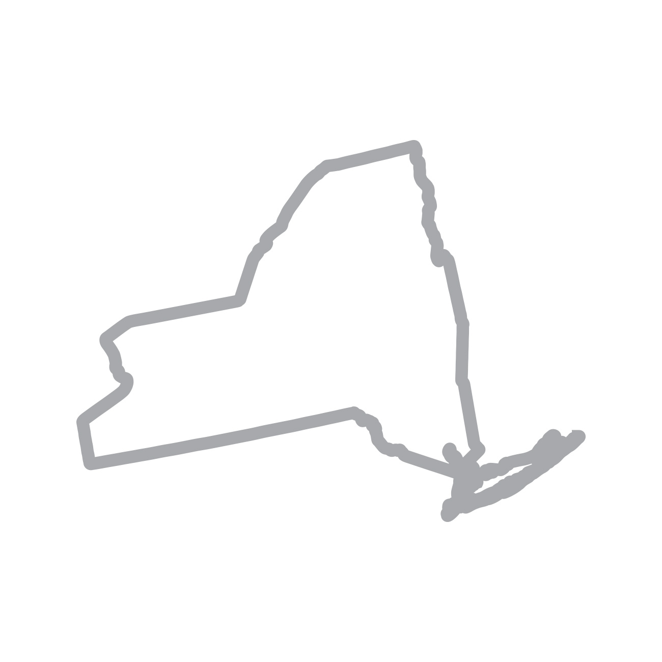 New York State Shaped Flag Sticker Self Adhesive Vinyl...
