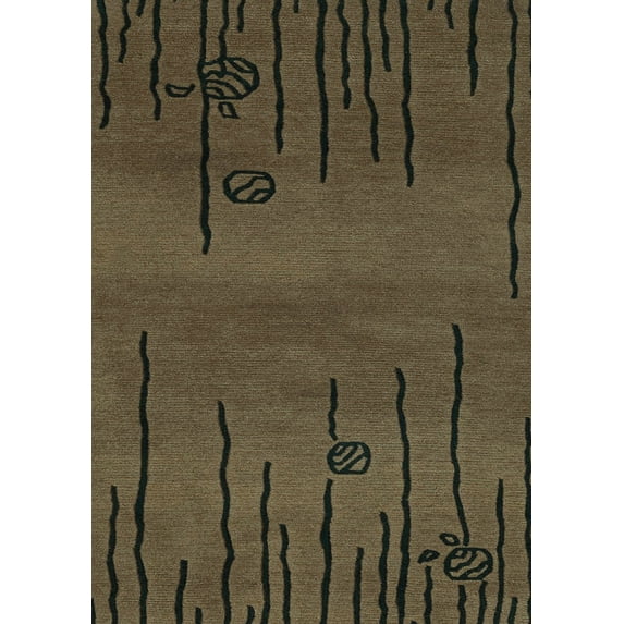 Ahgly Company Indoor Rectangle Abstract Turquoise Blue Modern Area Rugs, 5' x 7'