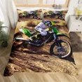 thumbnail image 4 of 2024 Motorcycle Rider Duvet Cover Microfiber Dirt Bike Quilt Cover King For Boys Teen Bedroom r Extreme Sports Theme Bedding Set, 4 of 7
