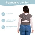 thumbnail image 4 of Sleepy Wrap Portabebés elástico y ergonómico para recién nacidos y niños pequeños, portabebés ligero y manos libres de 7 a 35 libras (gris oscuro), 4 of 5