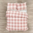 thumbnail image 4 of Plaid Ultra Soft Faux Fur Light Weight All Season Comforter Light Gray 3Pc Set Full/Queen, 4 of 11