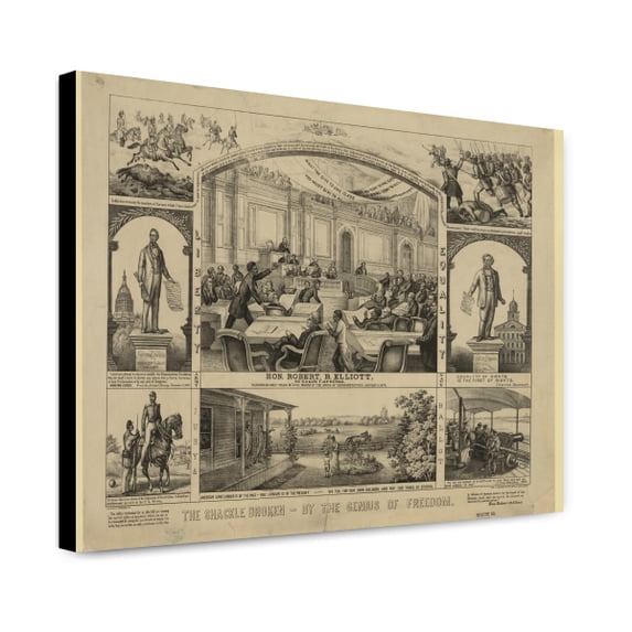 Canvas Print: The Shackle Broken - By The Genius Of Freedom, 1874