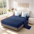 thumbnail image 3 of Erosebridal Vintage Dragonfly 7-Piece Twin Bedding,Elegant Flower Bedding Comforter Set,White Blue,Navy Blue Reversible, 3 of 7